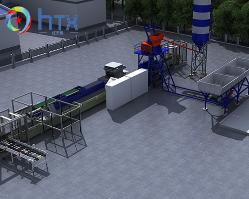 Linea di produzione di pietra di dosaggio concreta automatica dell'impiallacciatura del sistema 7000*1000*1800mm