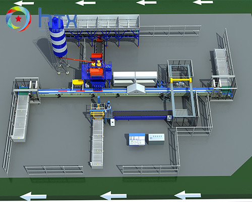 Sistema di controllo automatico PLC Linea di produzione di veneer stone Concreto di blocco di contenimento di riempimento macchina